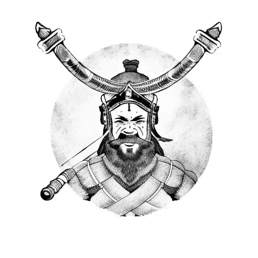 Bagpiper Wearing A Viking Helmet And Playing On Top Of A Scottish Mountain