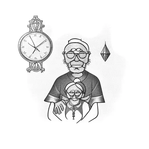 Grandpa And Grandma With Their Grandaugther