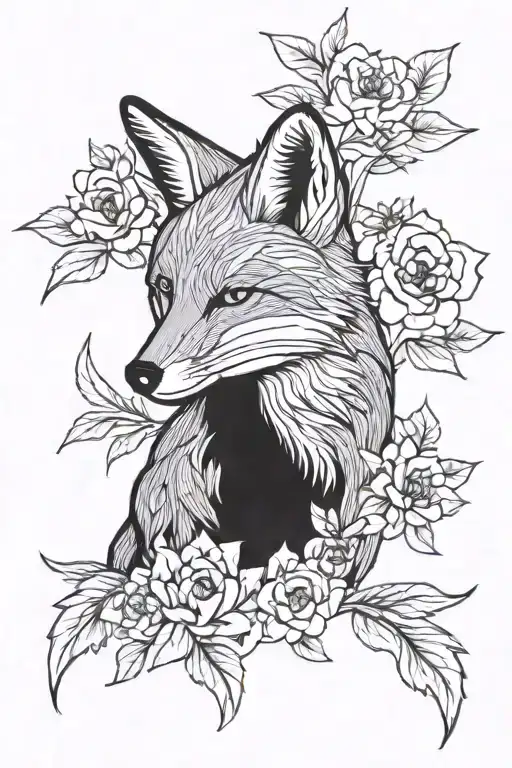 Fox And Flowers