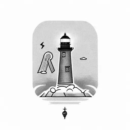 A Lighthouse With A Quote About Leaving A Light On