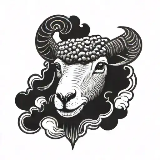 Sheep Head Cloud Shaped Like