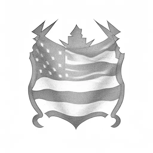 Chicago Flag And Police Theme