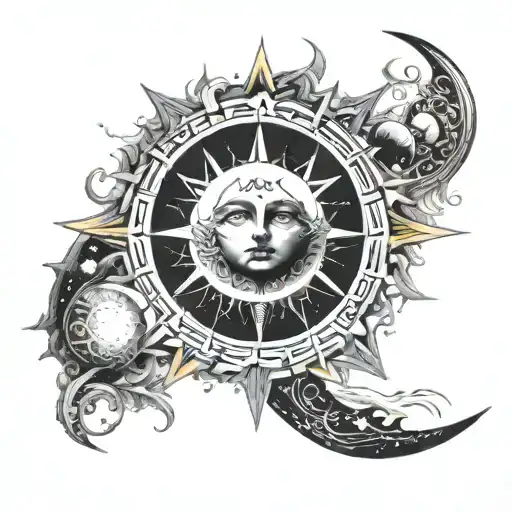 Celestial Alignment Of The Sun And Moon
