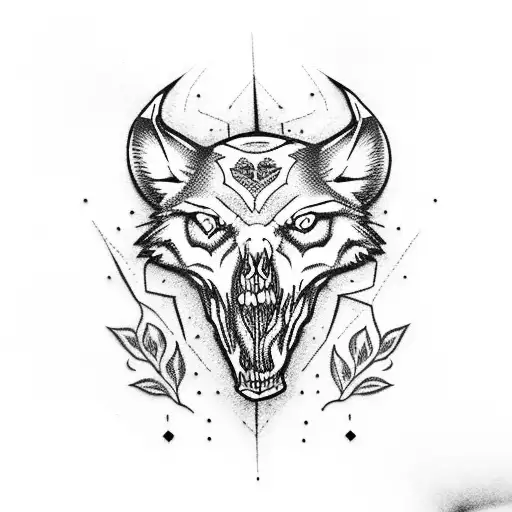 Killer With Wolf Skull