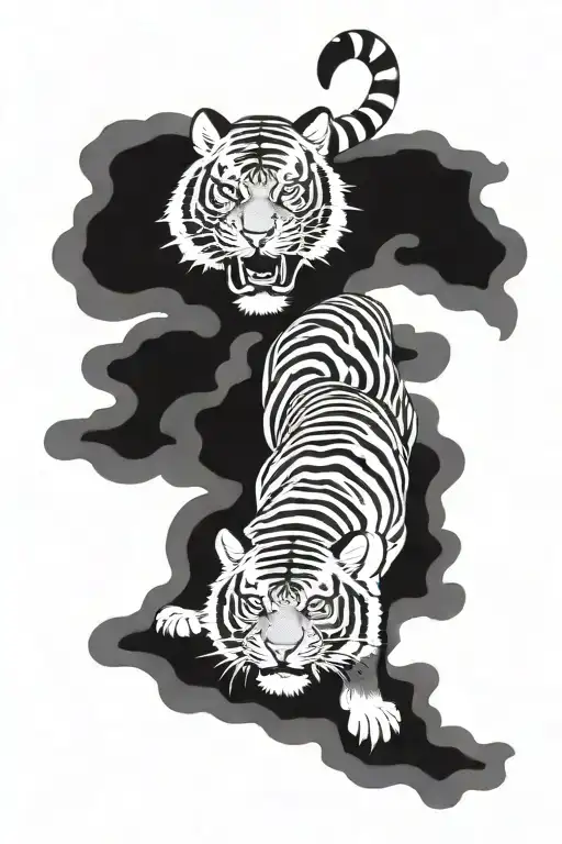 Japanese Tiger Surrounded