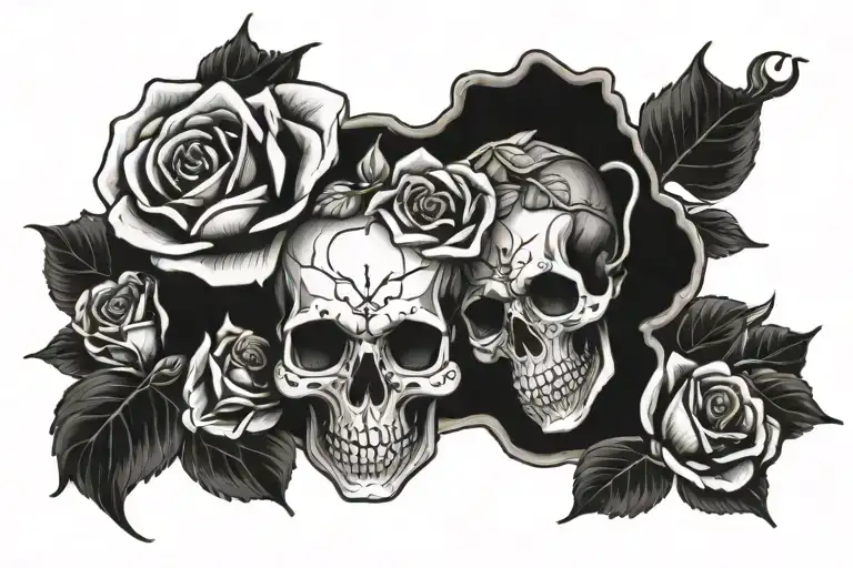 Skull And Rose