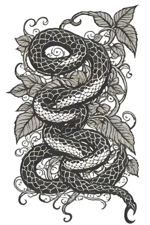 Snake And Vines Of Poison Ivy