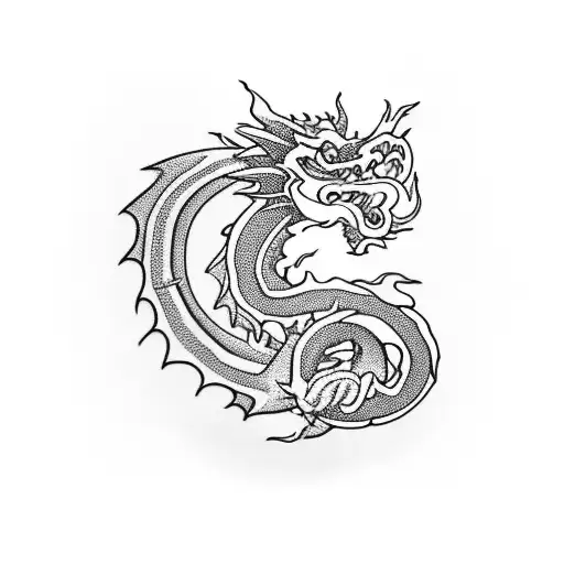 Dragon With Rose Arm