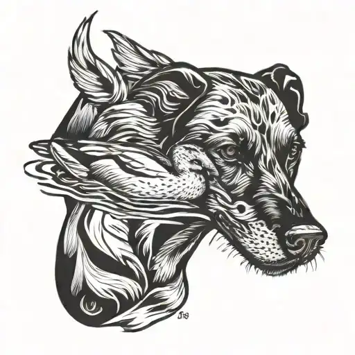 The Dog Caught The Duck