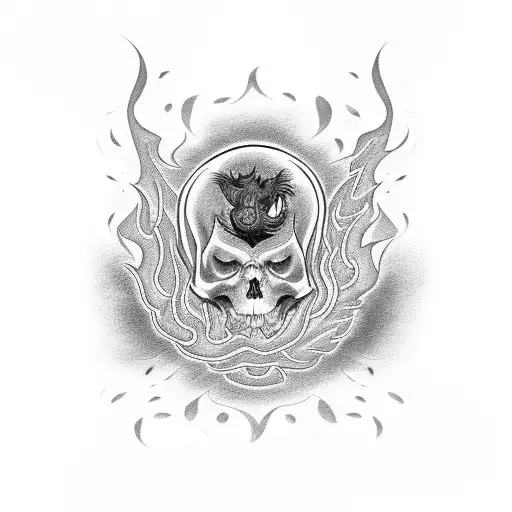 Memorial Of Son With Flames