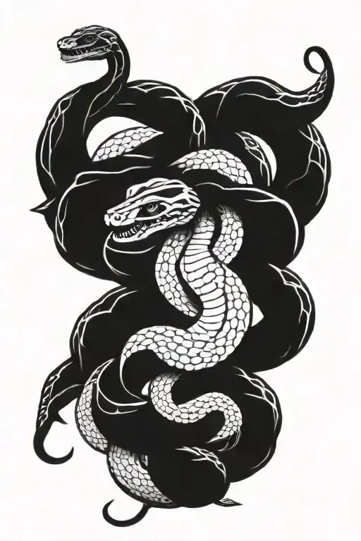 Snake Intertwined With Mexican And Puerto Rican Culture