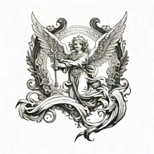 Guardian Angel Flying Above