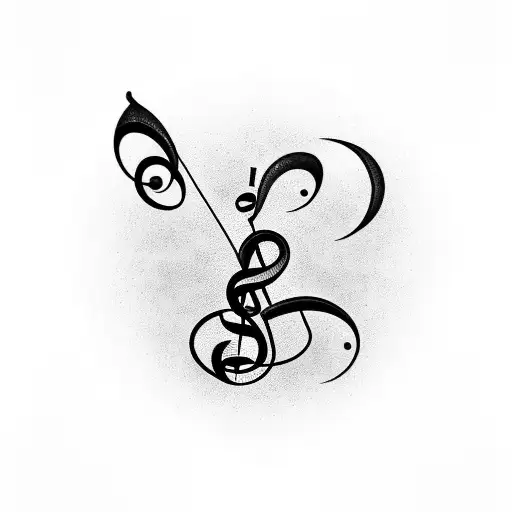 A Tattoo Of A Music Note With A Scientific Twist