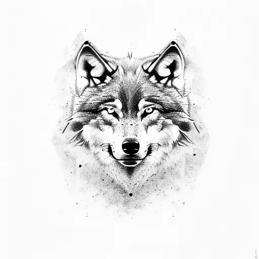 Wolf Face In Mountains