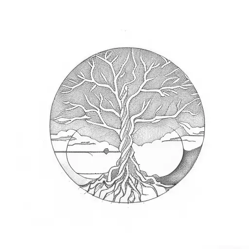 Tree Of Life With Moon Phases