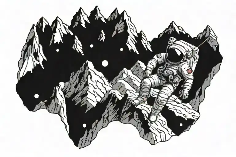 Astronaut On Mountain