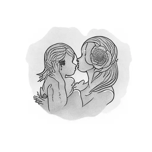 A Creative And Loving Representation Of A Mother's Love For Her Children