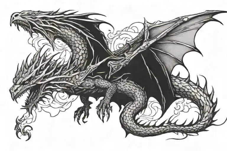Smaug The Dragon Flying