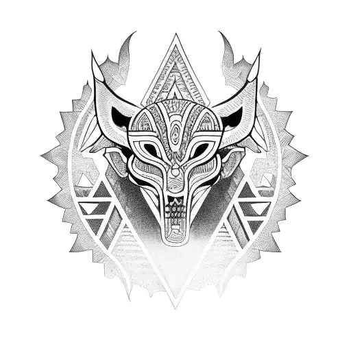 Tribal M Tattoo Aztec