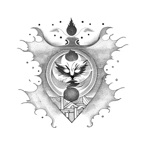 Tree Phoenix Cat Sun Moon