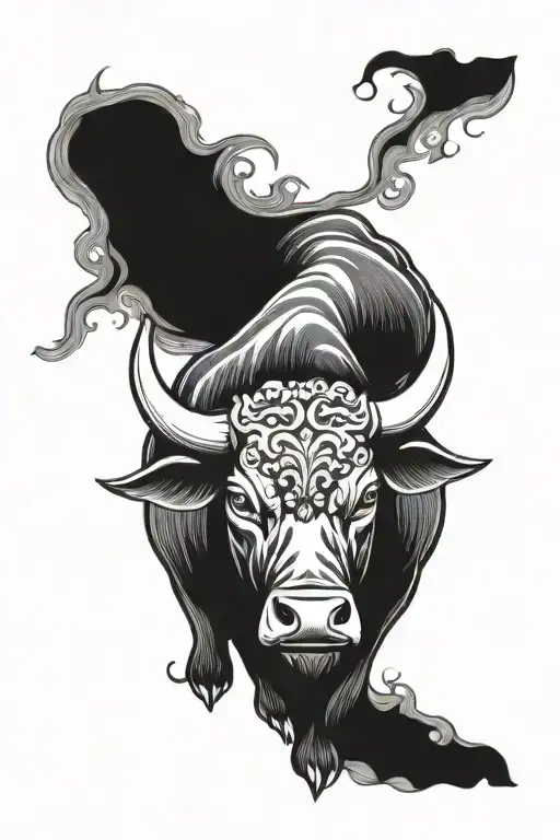 Bull With Fiery Body