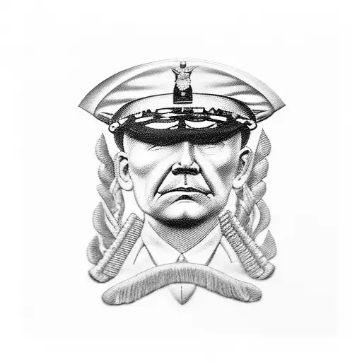 A Chief Sergeant Major Standing Tall With A Military Background