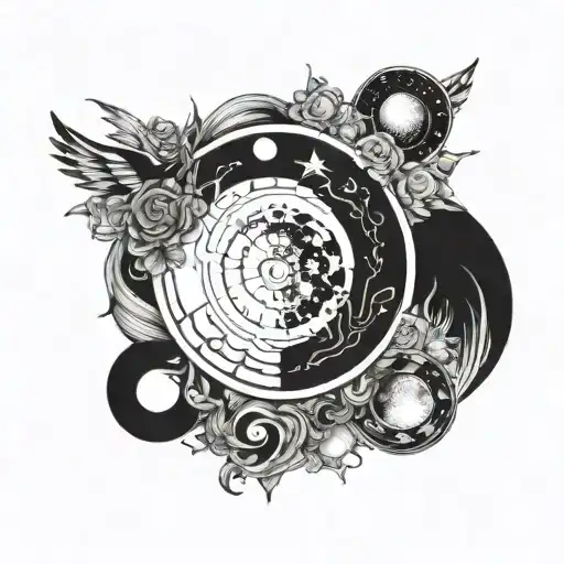 Black Circle On Sholder Add Moons