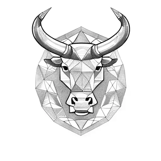 A Geometric Bull Design Inspired By Stock Market Graphs And Patterns