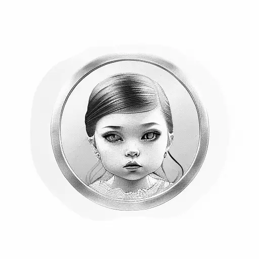 Little Girl In Mirror