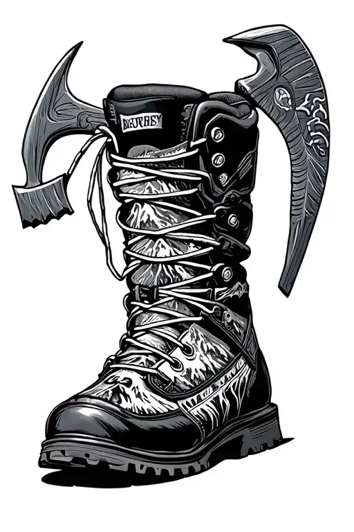 Ice Axe Adventure Boots Mountain