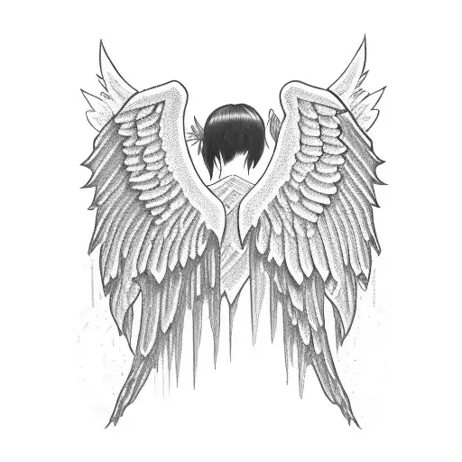 An Emo Angel With Broken Wings