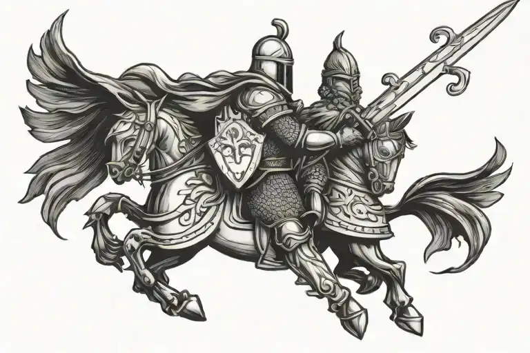 Polish Knight Holding A Sword