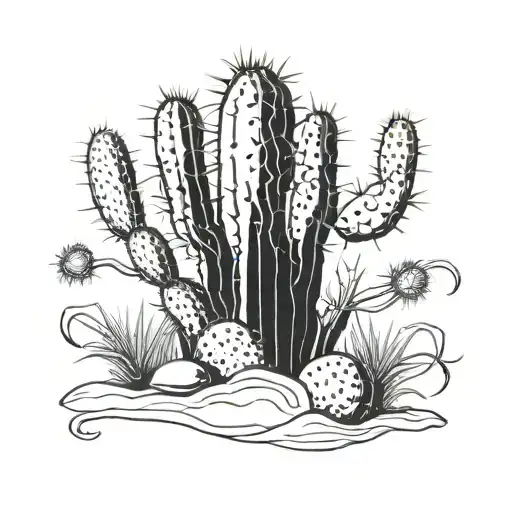 Dead Standing Cactus