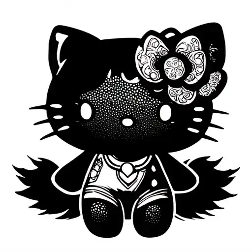 Hello Kitty Cyber Realism Style