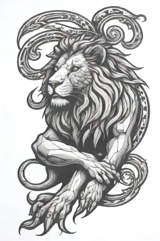 Military-inspired Lion Design Incorporating Elements Of Puerto Rico's Flag