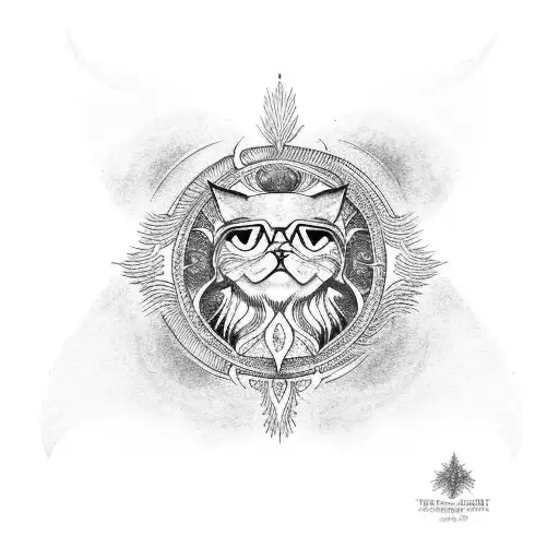 Tree Phoenix Cat Sun Moon Sleeve