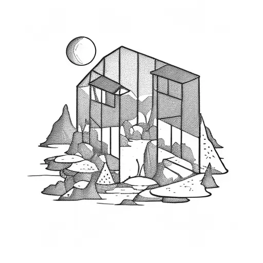 Greenhouse At The Bottom Of A Mountain