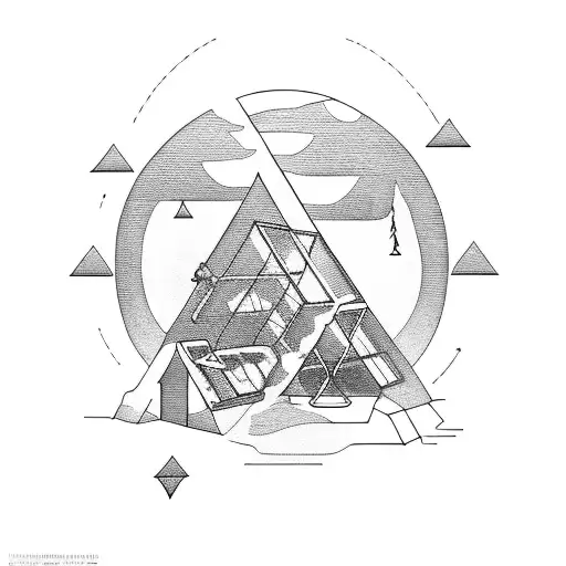 Greenhouse At The Base Of A Mountain