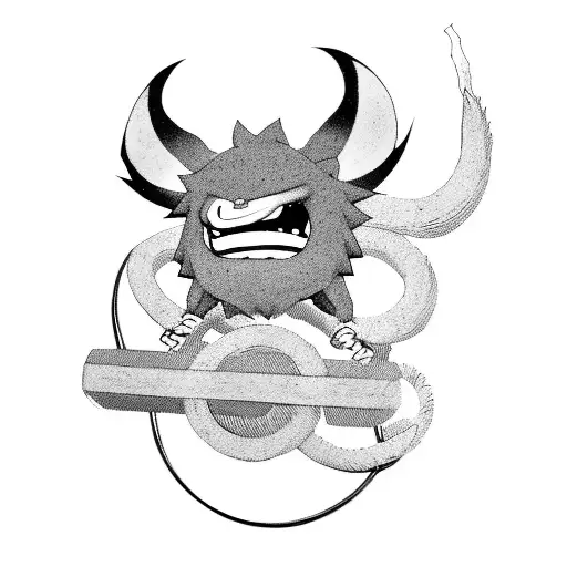 Gamatatsu From Naruto Lifting A Heavy Barbel