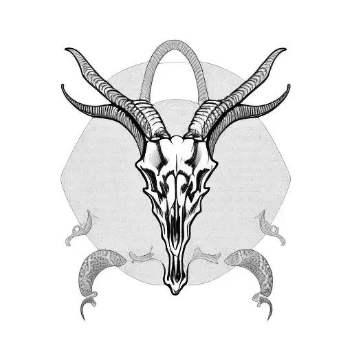 Goat Skull With Snake Tounge