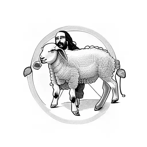 Jesus Carrying A Lamb