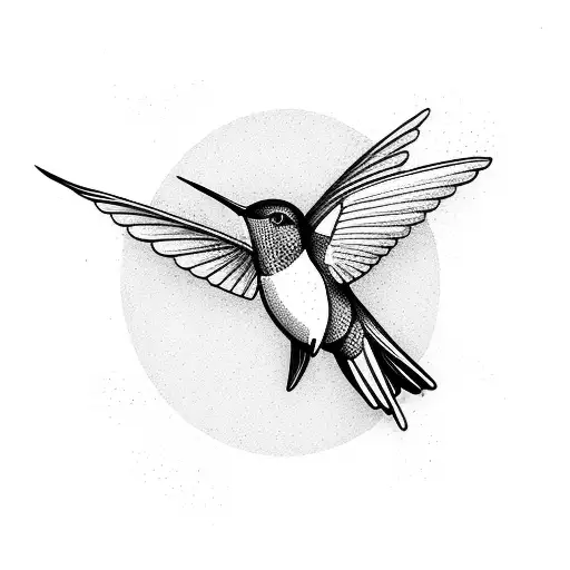 Hummingbird With Magic Trails Around It