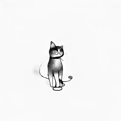 A Black Cat In A Dark Room