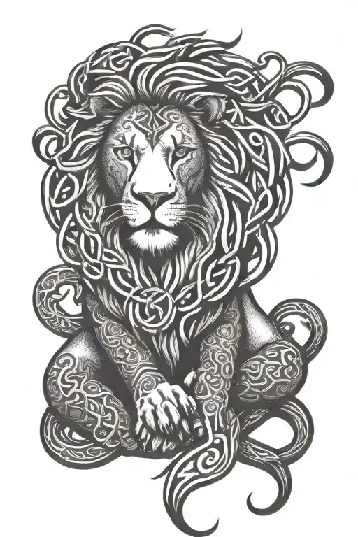 Lion Celtic Knots