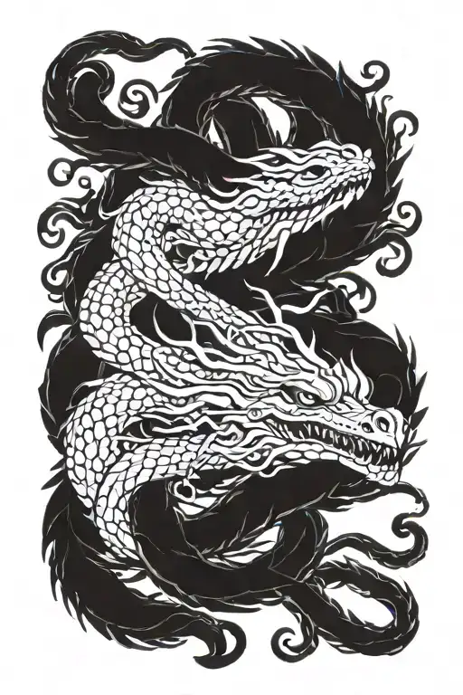 Medusa Snakes Dragon