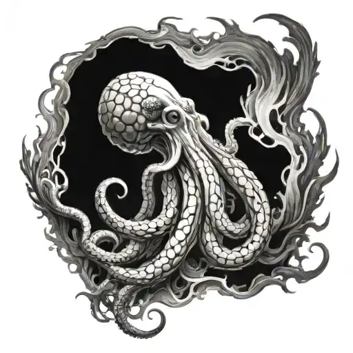 The Kraken Emerging Victoriously From The Ashes