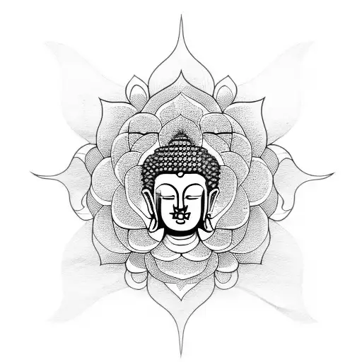 Buddha With Lotus Flower