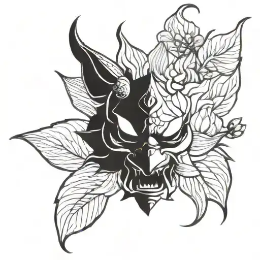 Oni And Lotus Flower