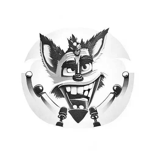 Crash Bandicoot In 1930S Cartoon Style