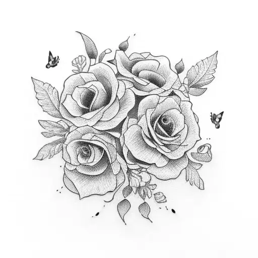 A Beautiful Wedding Bouquet With June 14Th Incorporated Into The Design